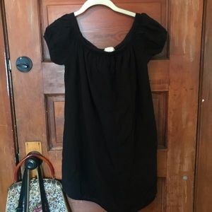 Simple black mini dress